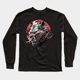 Mecha Tier Tiger Wolf Fuchs Drache Cyborg Long Sleeve T-Shirt